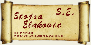 Stojša Elaković vizit kartica